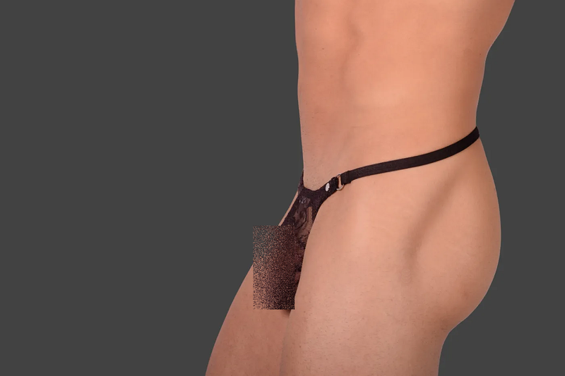 SMU Teeser Fine Lace See-Through G-String Dark Brown 20014 20