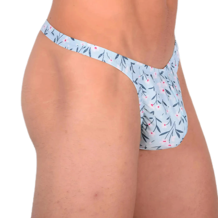 S SMU Sensual Thong Floral Turquoise 33570 MX13