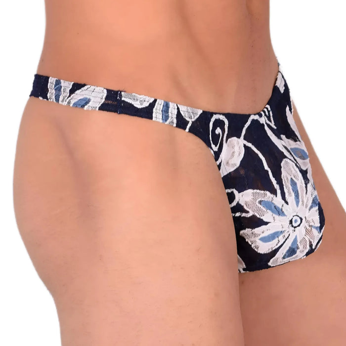 S SMU Sensual Thong Floral Blue/White 33574 MX13