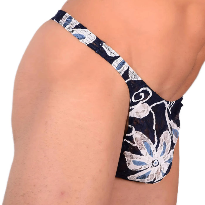 S SMU Sensual Thong Floral Blue/White 33574 MX13