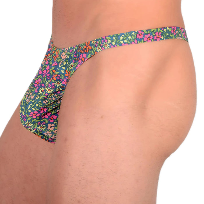 M SMU Sensual Thong Deep Green Garden 33579 MX13