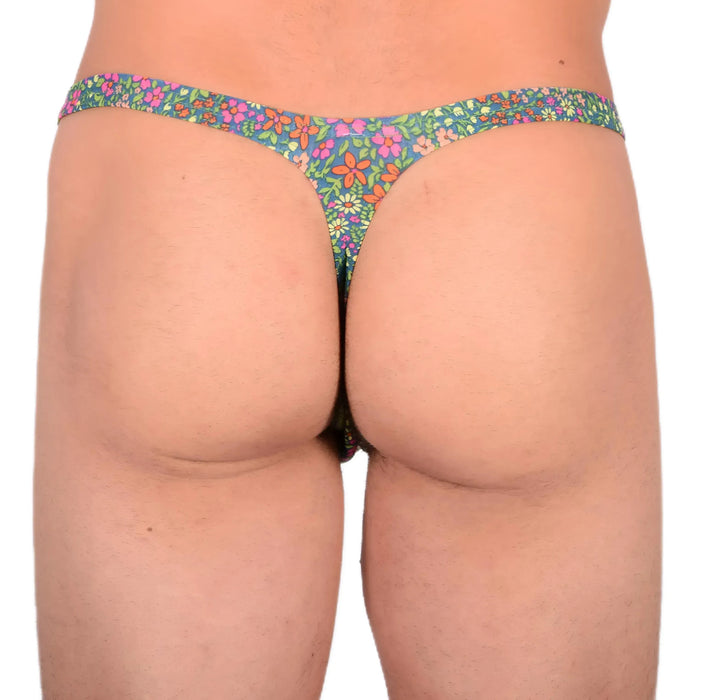 M SMU Sensual Thong Deep Green Garden 33579 MX13