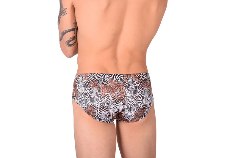 Medium Brief PIKANTE Clay Anatomic Briefs Shaped Pouch Tiger Print 8718 2