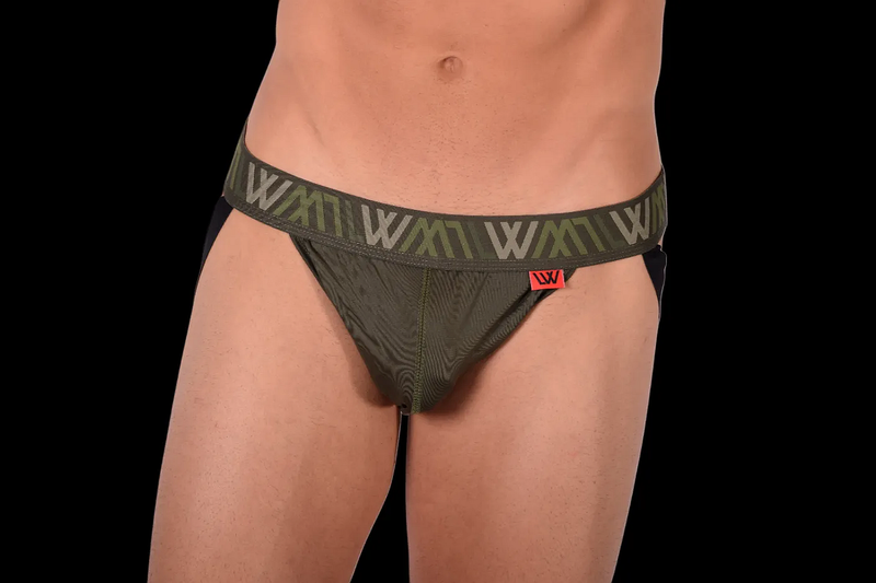 LVW AMSTERDAM Luxury Jockstraps Smooth Jersey Lycra Jock Army Green 14