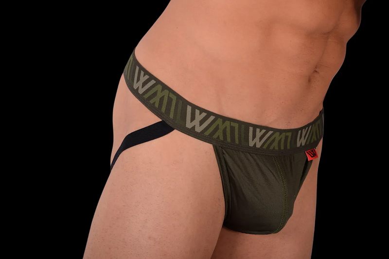 LVW AMSTERDAM Luxury Jockstraps Smooth Jersey Lycra Jock Army Green 14