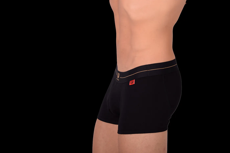 LVW Gold AMSTERDAM Boxer Trunk Soft Italian Eco-Friendly Cotton Black 17