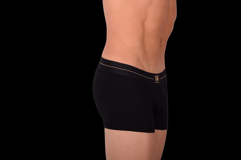 LVW Gold AMSTERDAM Boxer Trunk Soft Italian Eco-Friendly Cotton Black 17
