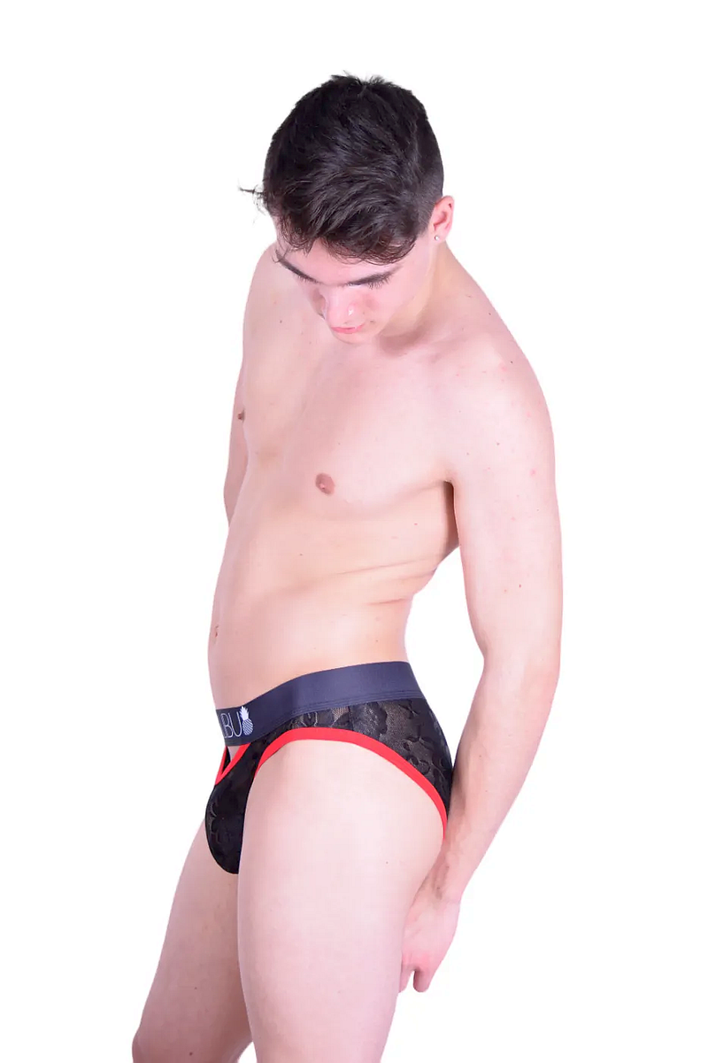 Brief JJ Malibu Slips Peep show Underwear Sheer Mens Briefs LACE 3