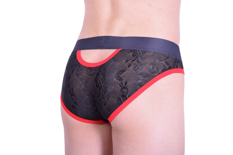 Brief JJ Malibu Slips Peep show Underwear Sheer Mens Briefs LACE 3