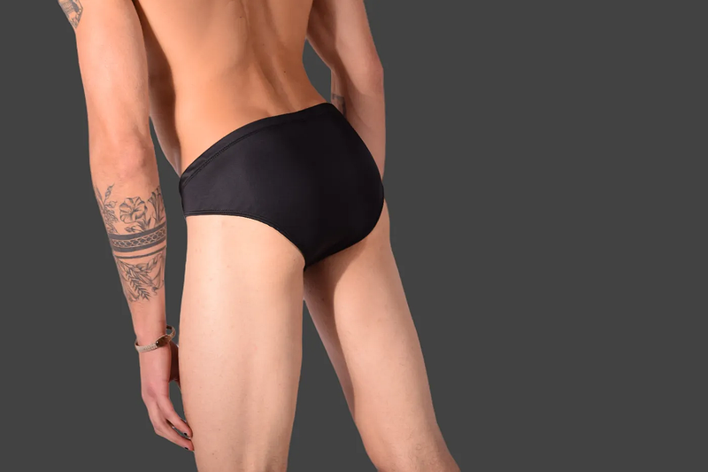 SMU Rave Peekaboo Removable Leather Pouch Brief Black H4