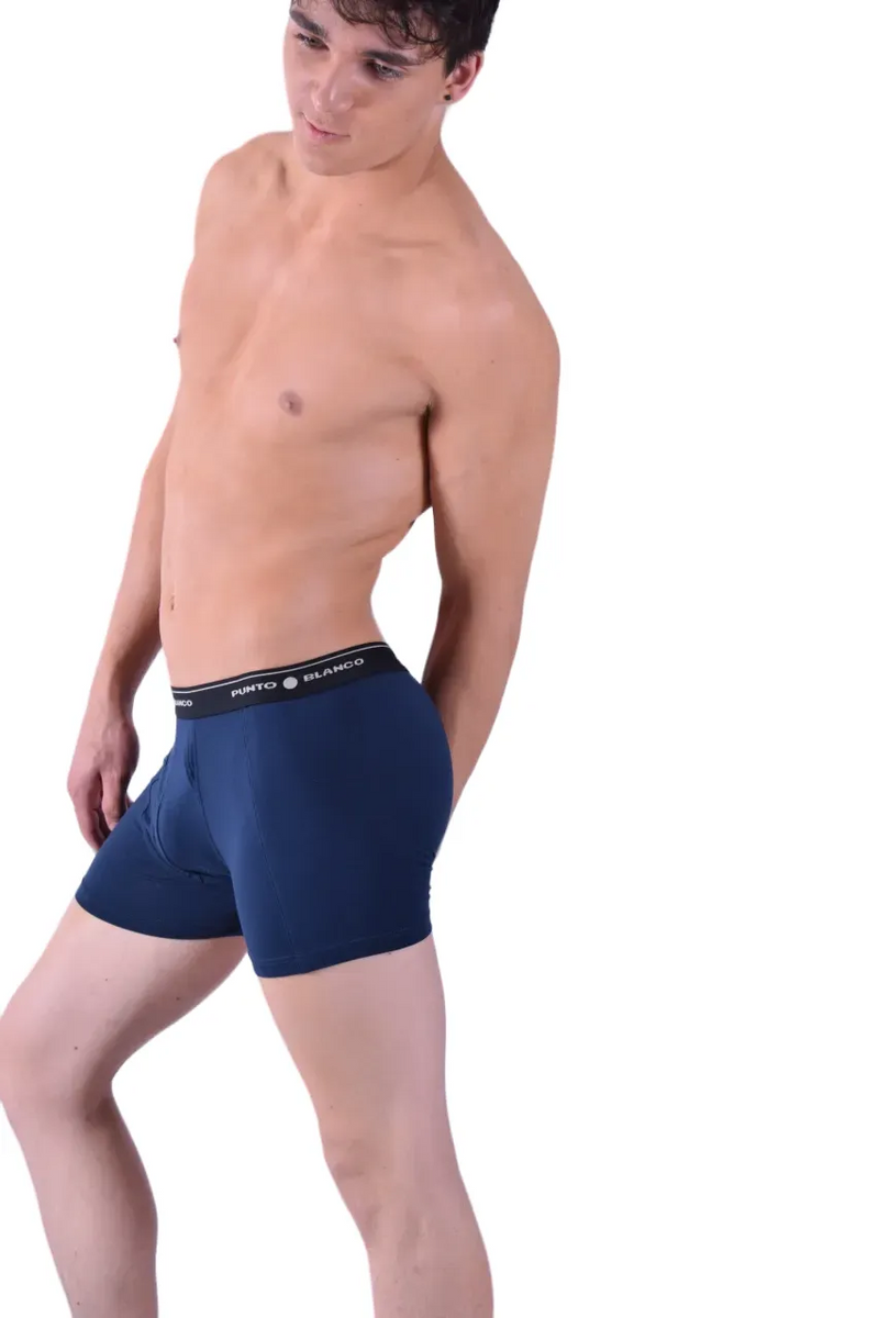 Punto Blanco Boxer Anatomic Comfy Cotton Open Fly Navy 3393 24