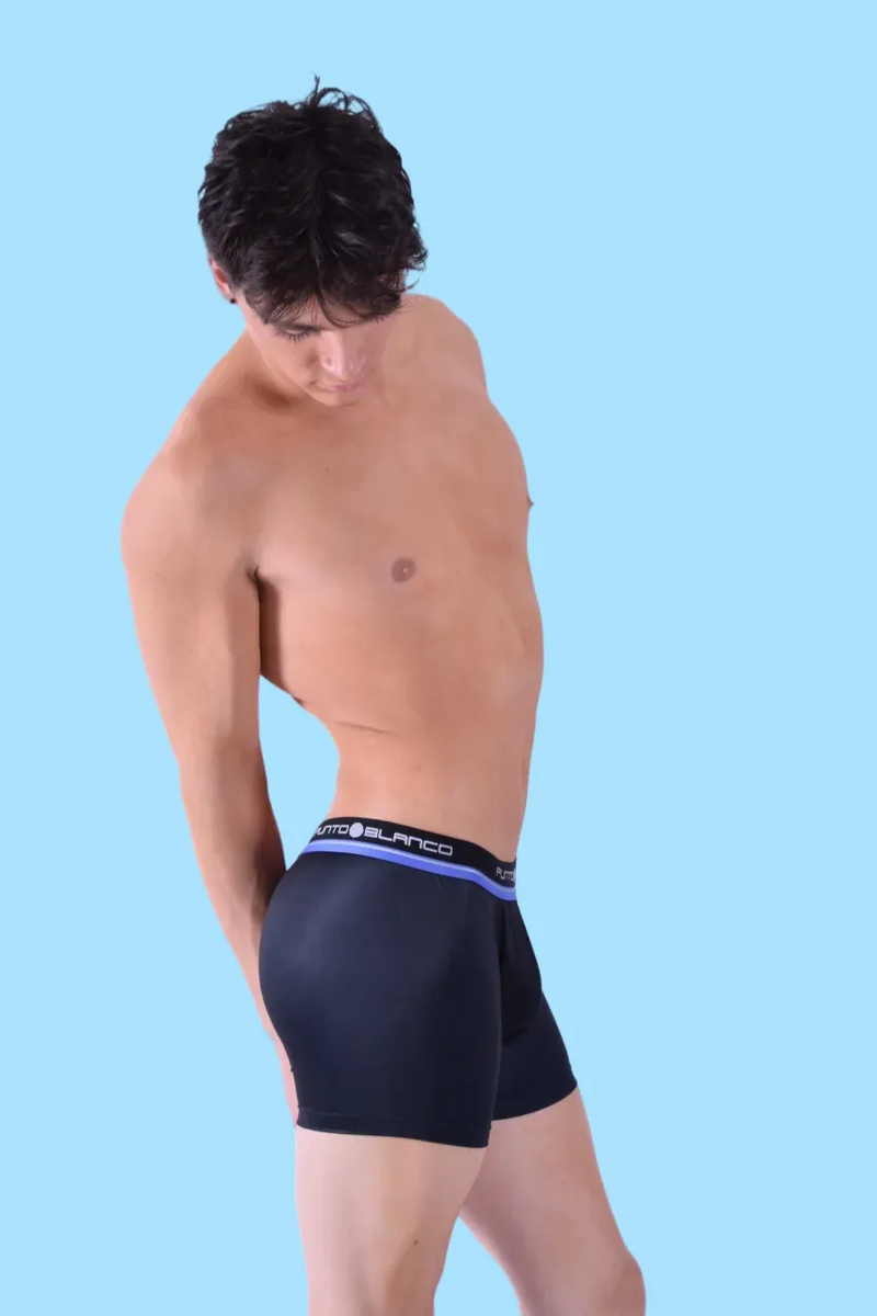 SMALL Punto Blanco Long Boxer Trunk Black 3438 2