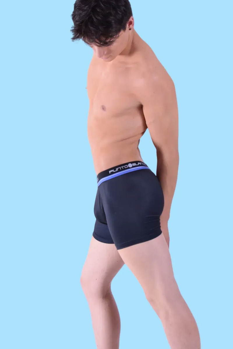 SMALL Punto Blanco Long Boxer Trunk Black 3438 2