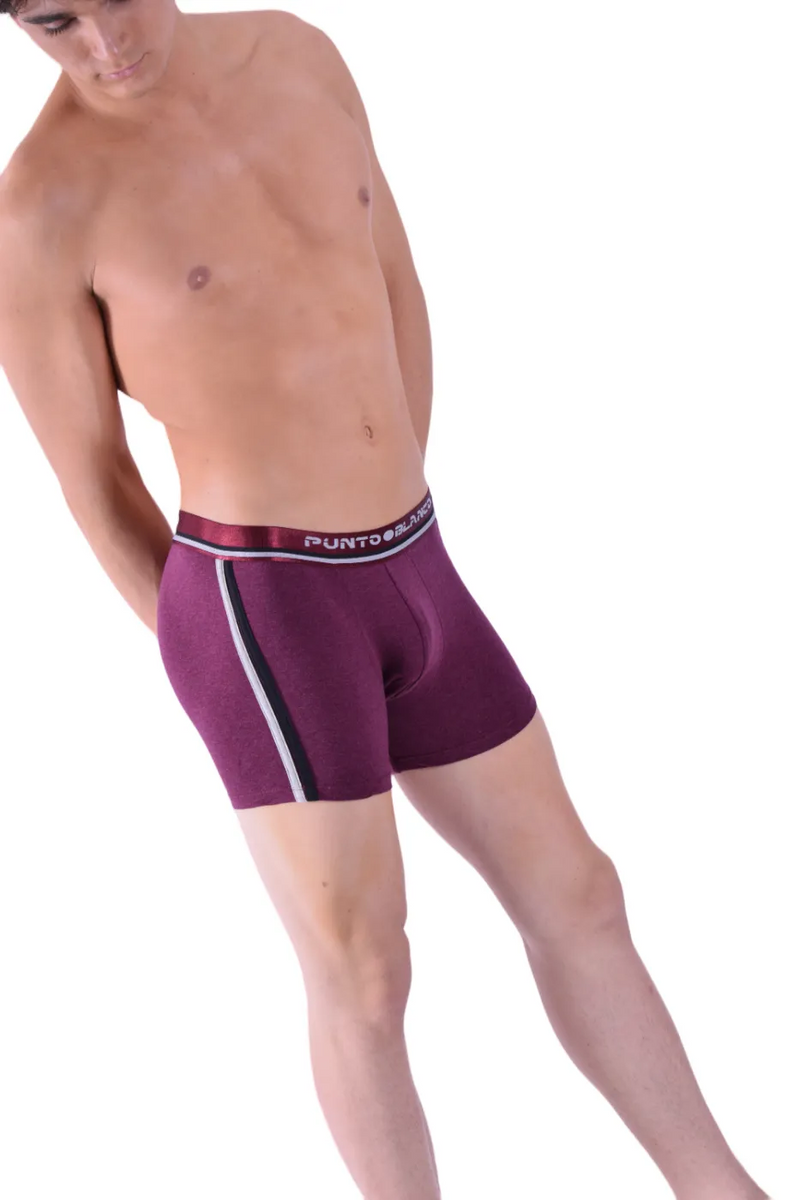 XL Punto Blanco Boxer Sport Discovery Boxers Sporty Cotton Undies Burgundy 3483 17