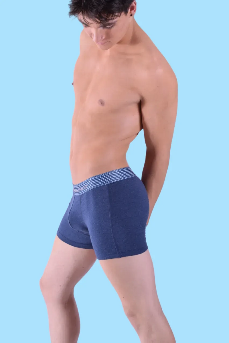Large Punto Blanco Boxer Trunk Heritage Long Boxers Organic Cotton Blue 3485 9