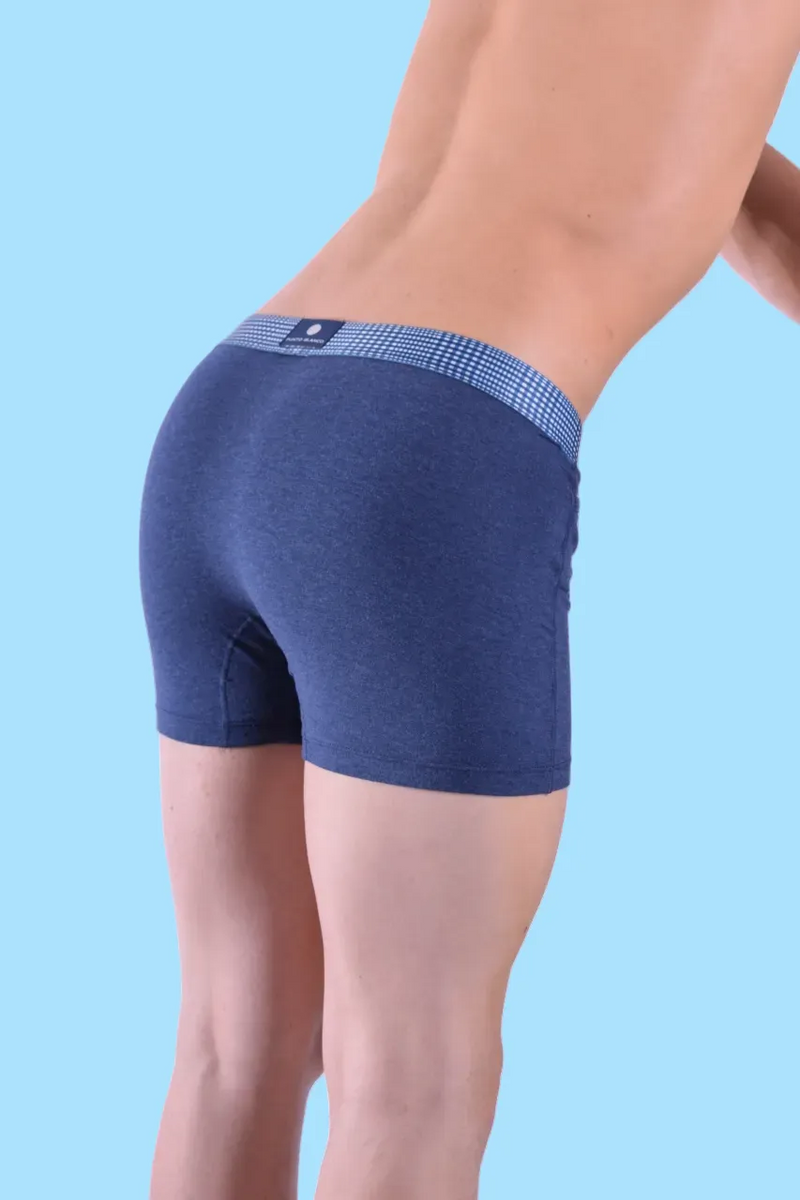 Large Punto Blanco Boxer Trunk Heritage Long Boxers Organic Cotton Blue 3485 9