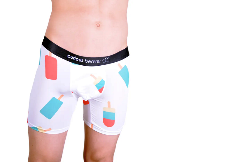 SMALL JJ Malibu Trunk Boxer Brief POPSICLE Boxers Funny Pops Curious Beaver