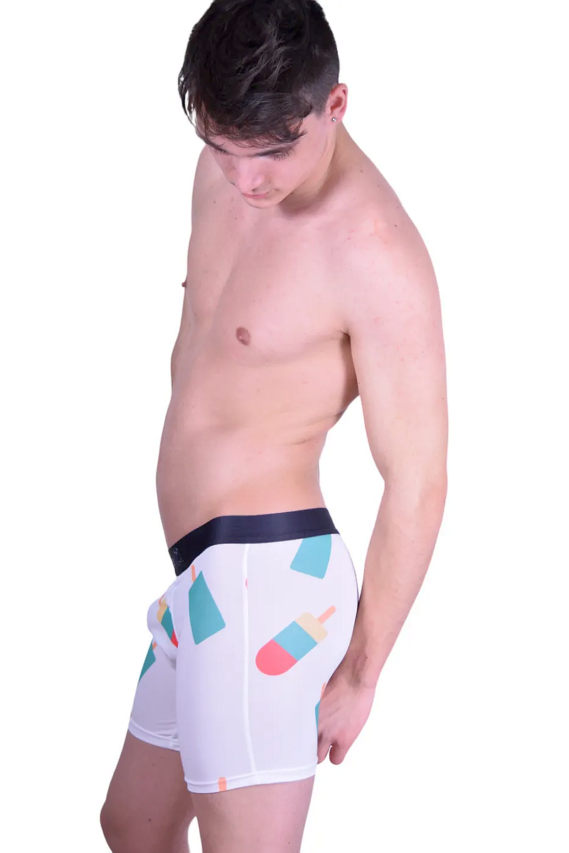 SMALL JJ Malibu Trunk Boxer Brief POPSICLE Boxers Funny Pops Curious Beaver