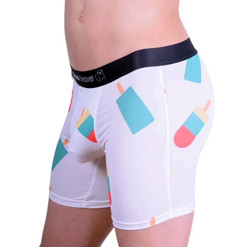 SMALL JJ Malibu Trunk Boxer Brief POPSICLE Boxers Funny Pops Curious Beaver