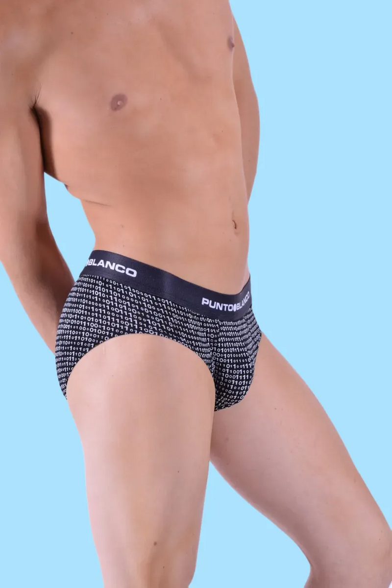 Punto Blanco Brief Binary Slip Briefs Super Soft Underwear Black 3498 6