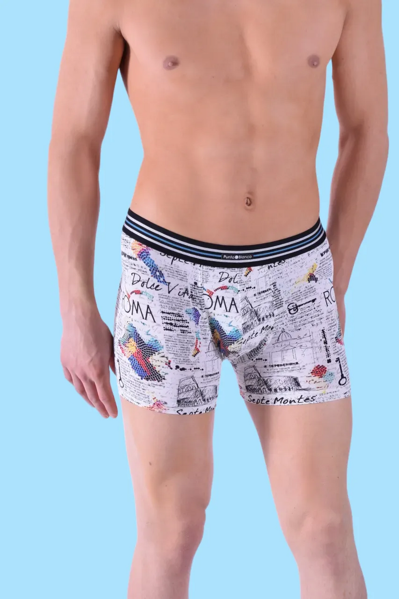 XL Punto Blanco Boxer ROMA Cities Long Boxers Lycra Super Soft 3436 2