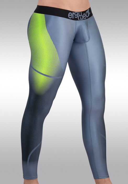 ErgoWear Sports Tight Leggings MAX SE Pants 3D Nose Shaped Pouch Grey/Green 1604