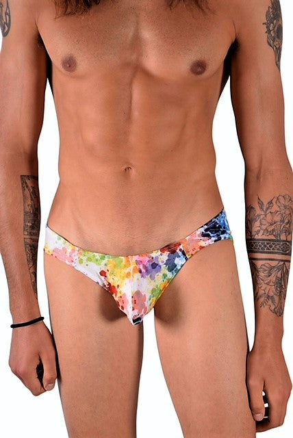 SMU Paint Splash Mini Brief Multi-Colors Speedo Cut P01203 H19