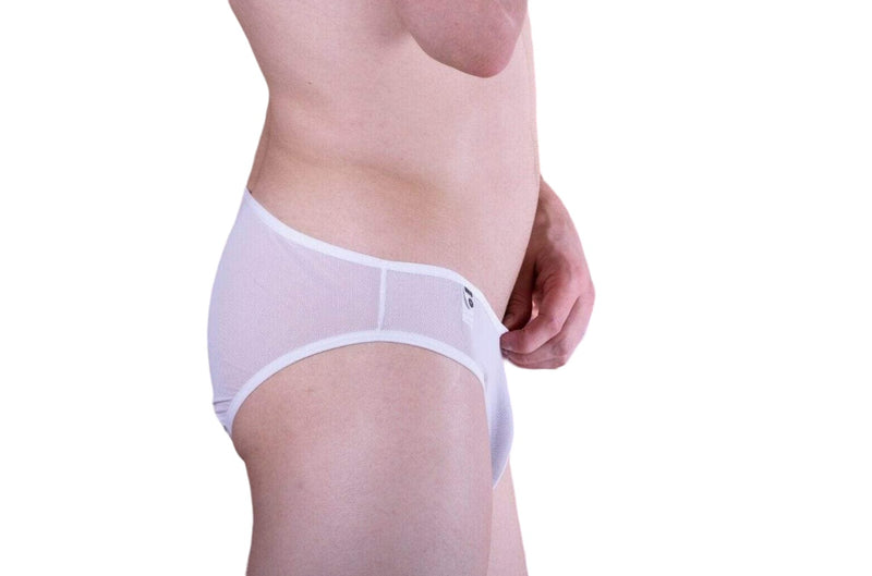 L/XL MOB EroticWear Super Sexy Mens Underwear Side Way Mesh white MBL33 35
