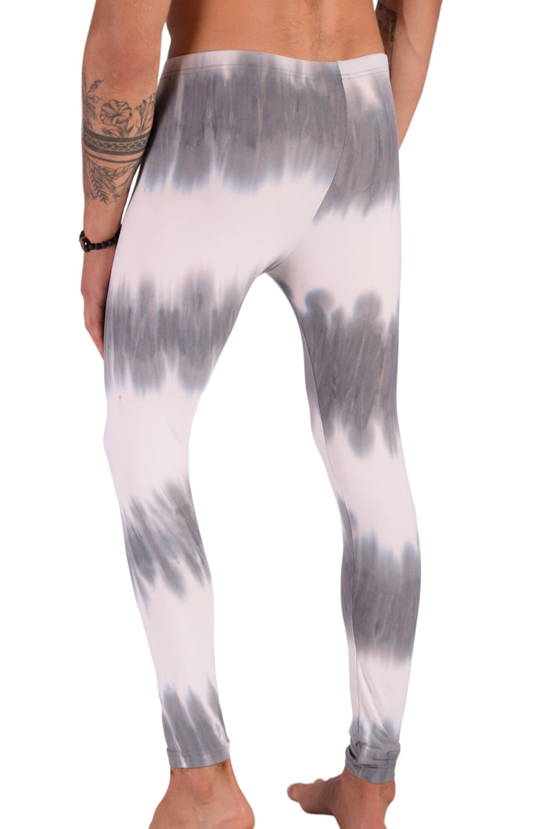 SMU Mens Legging Tight Fit Grey Artistic Printed S/M 12564 MX8