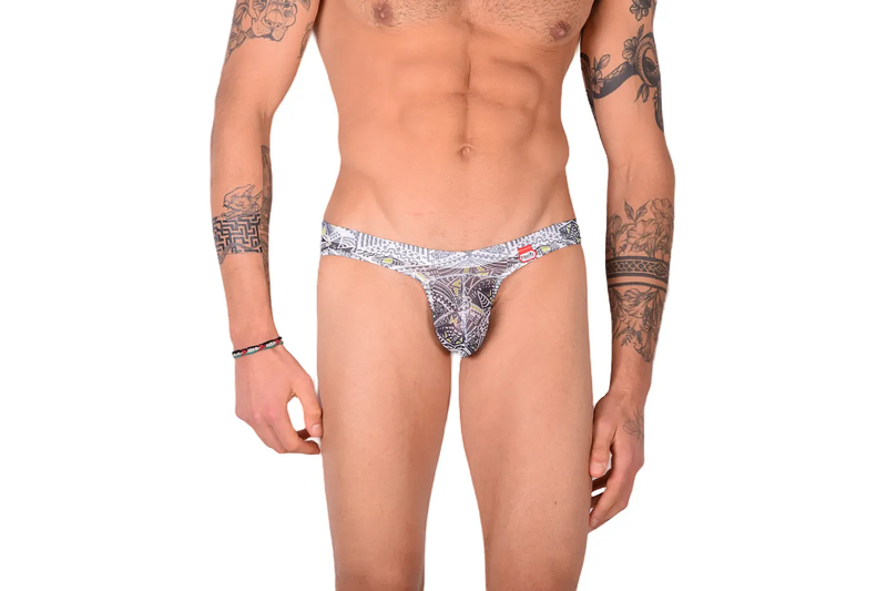 PIKANTE Tribal Castro Briefs Smooth Stretchy Microfiber White Brief 0501 1