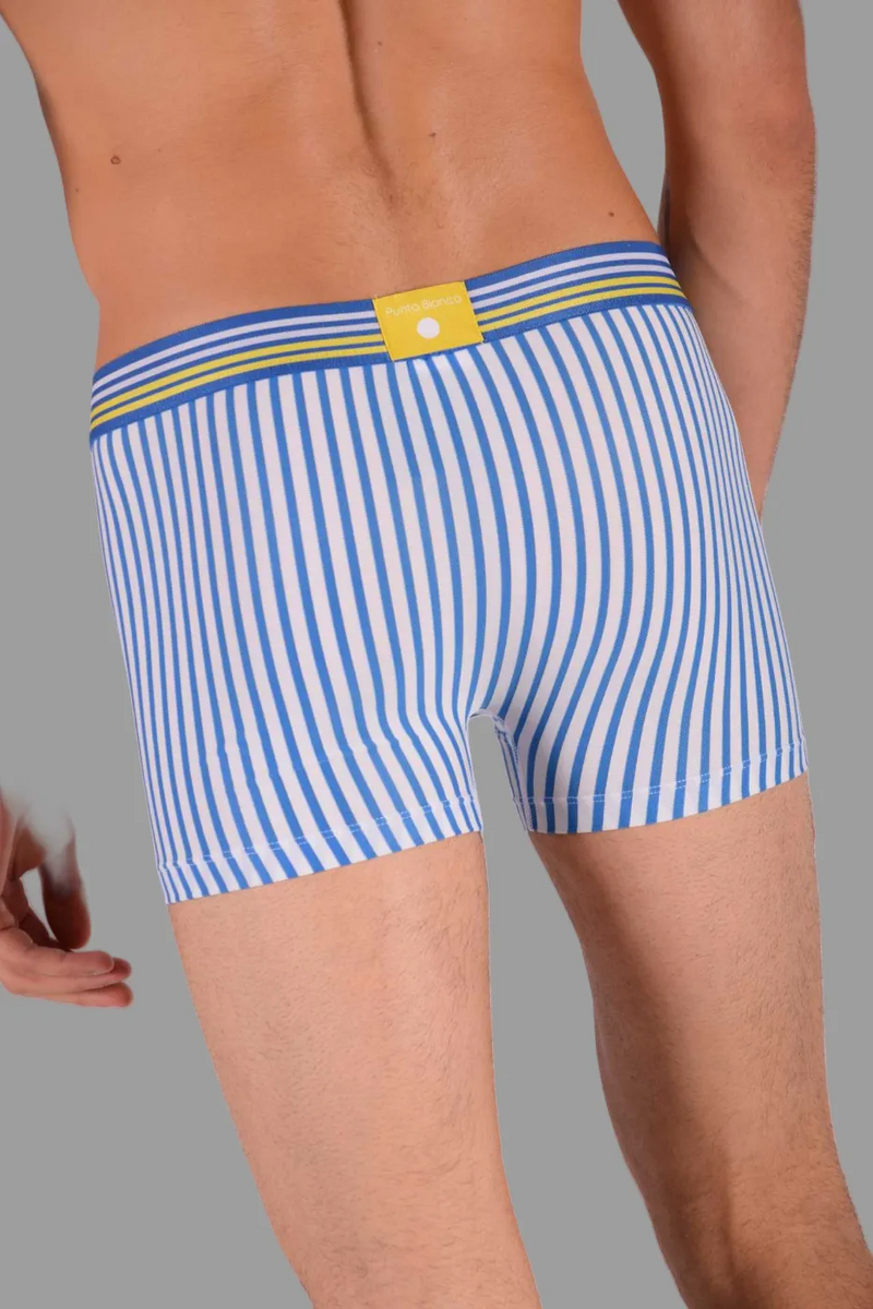 SMALL Mens Punto Blanco Boxer Jumping Blue Stripe 33022-Tab3-S
