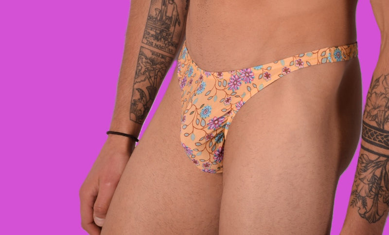 S/M Thongs SMU Mens Underwear Thong  Flowers 33332 MX11