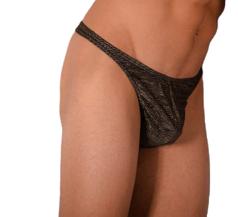 S/M SMU Mens Underwear Thong Brilliant Gold 33342 MX11