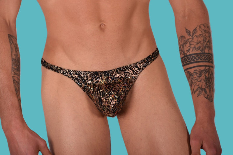 Small SMU Mens Underwear Flashy Thong 33387 MX11