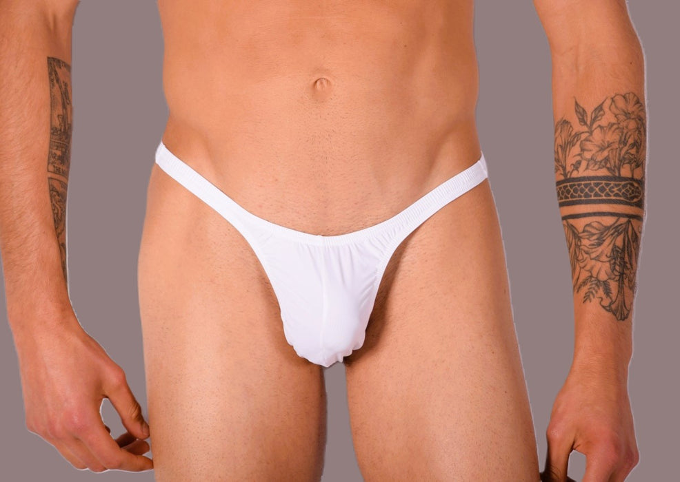 S/M SMU Mens Sensual soft White Thong 33406 MX11