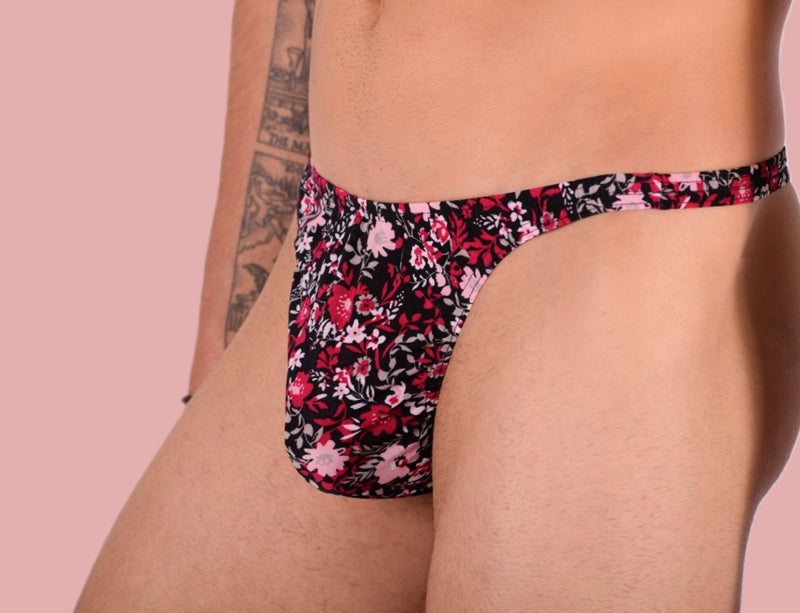 XS/S SMU Mens Flash Thong Flower Print 33457 MX11