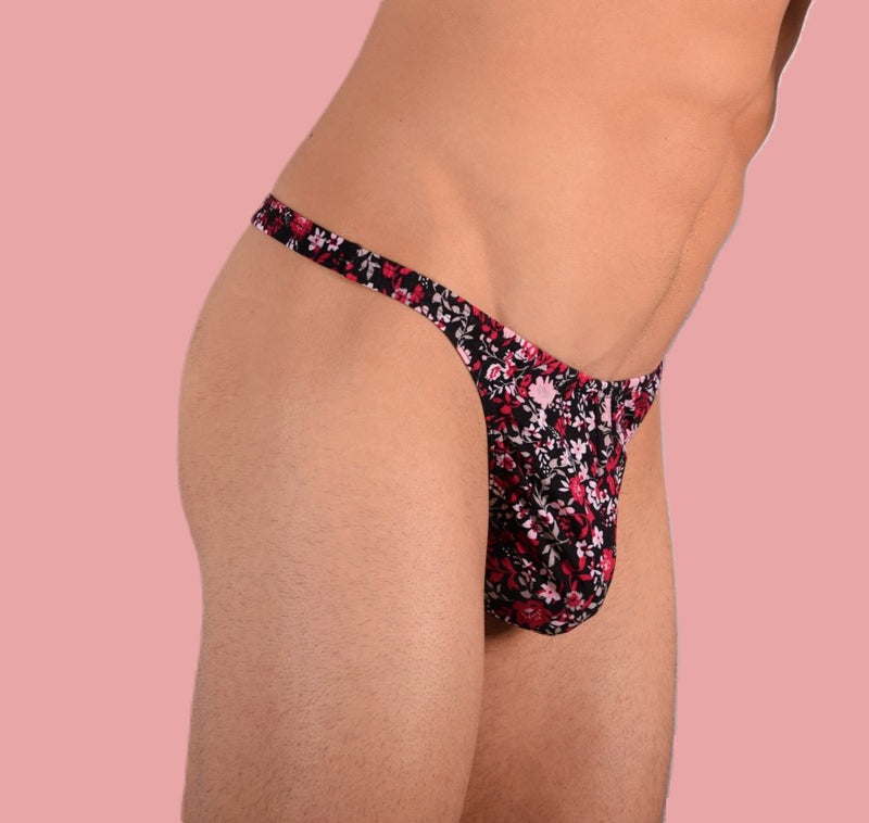 XS/S SMU Mens Flash Thong Flower Print 33457 MX11