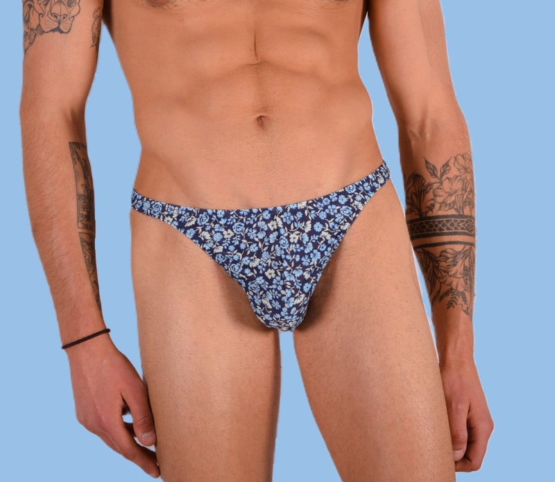 XS/S SMU Mens Flash Thong Flower Print 33458 MX11
