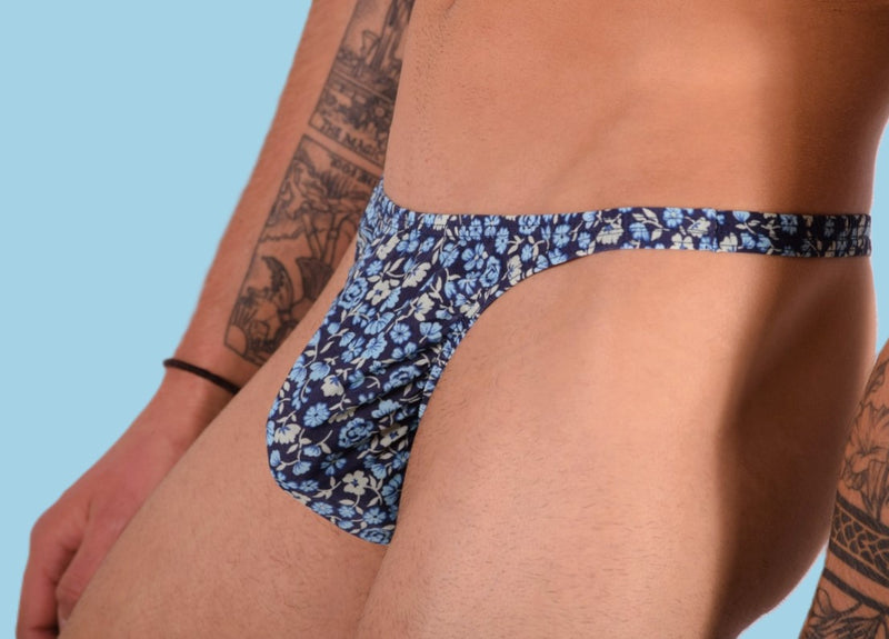 XS/S SMU Mens Flash Thong Flower Print 33458 MX11