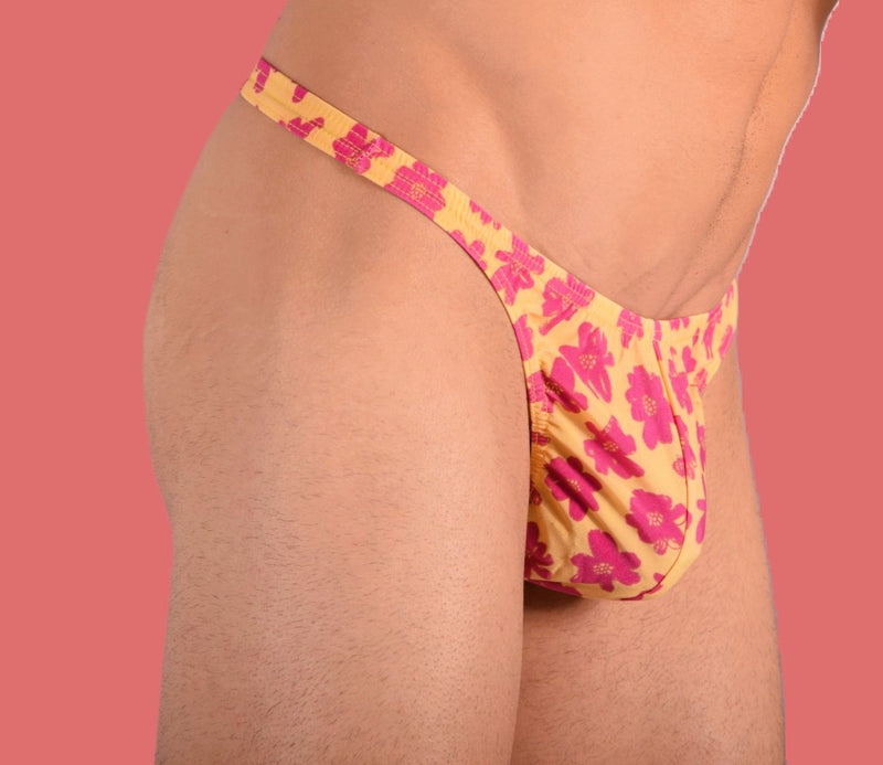 XS/S SMU Mens Flash Thong Flower Print 33460 MX11