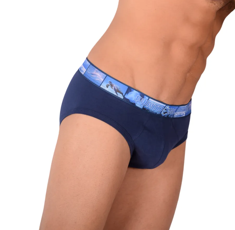 Punto Blanco Water Seas Briefs Soft Organic Cotton Navy 3387 28