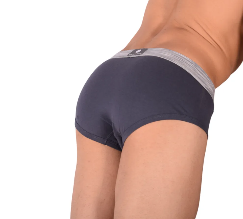 MEDIUM Punto Blanco Brief Sporty Slip Cotton Comfy Slip Charcoal 3420 21