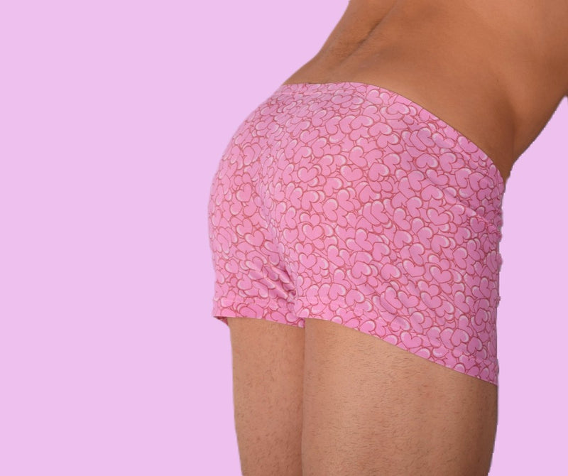 XS/S SMU Mens Hipster Pink Hearts 43109 MX12