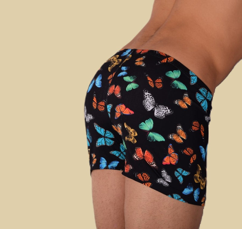 XS/S SMU Mens Swim Hipster Underwear Butterflies 43112 MX12