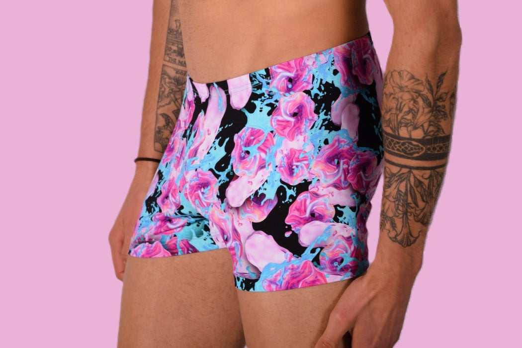XS/S SMU Mens Swim Hipster Underwear ROSES 43127 MX12
