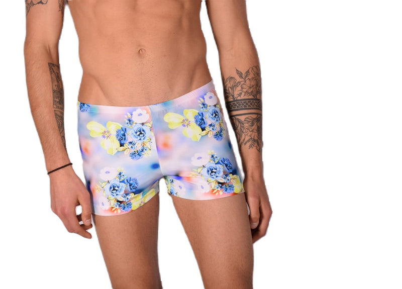XS/S SMU Mens Swim Hipster Underwear Flowers 43139 MX12