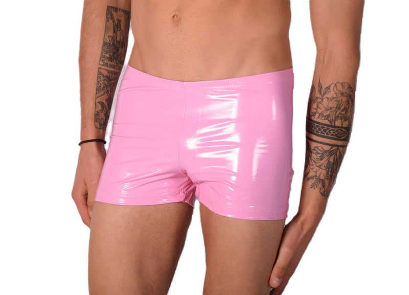 XS/S SMU Mens Faux Leather Look Hipster Underwear Barbie Pink 43150 MX12