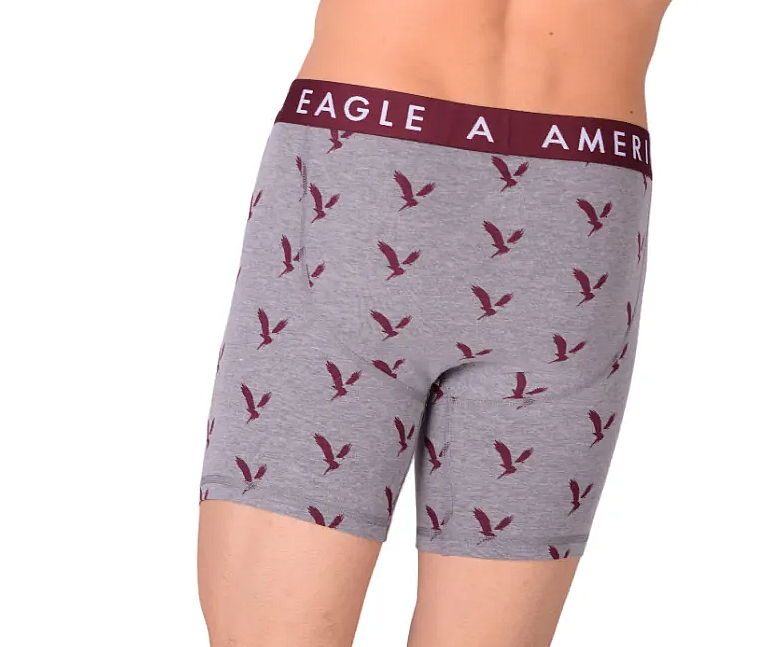 American Eagle Grey Eagles Fly Front Boxer Brief AE1