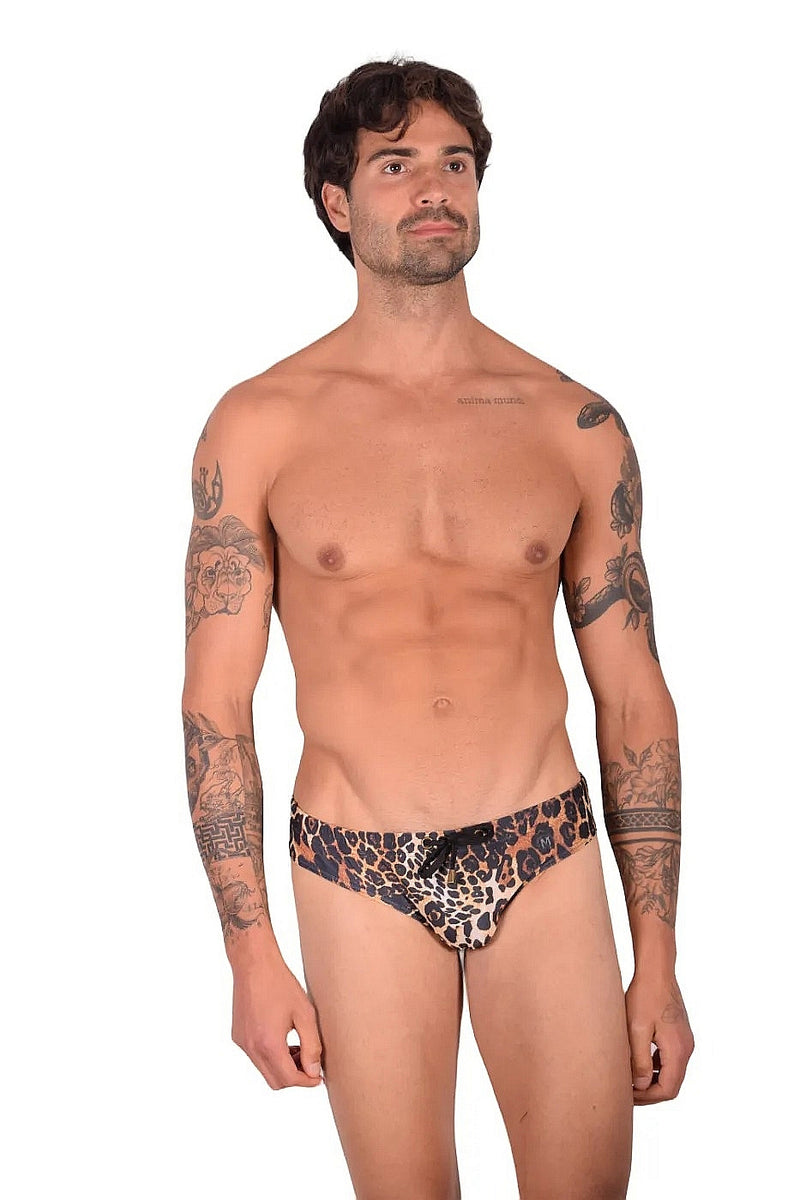MARCUSE Jungle Swim-Brief Swimwear Leopard Brown 9517 3