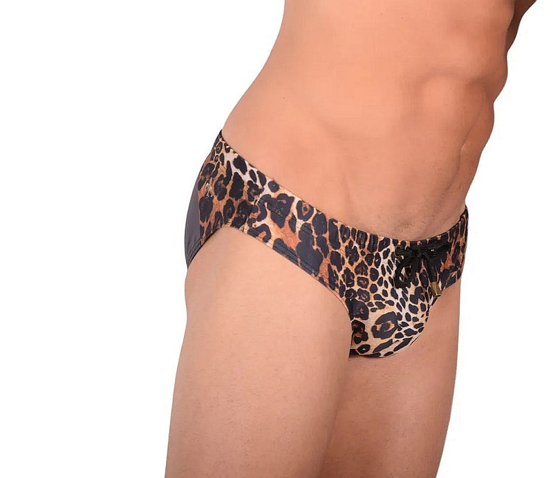 MARCUSE Jungle Swim-Brief Swimwear Leopard Brown 9517 3
